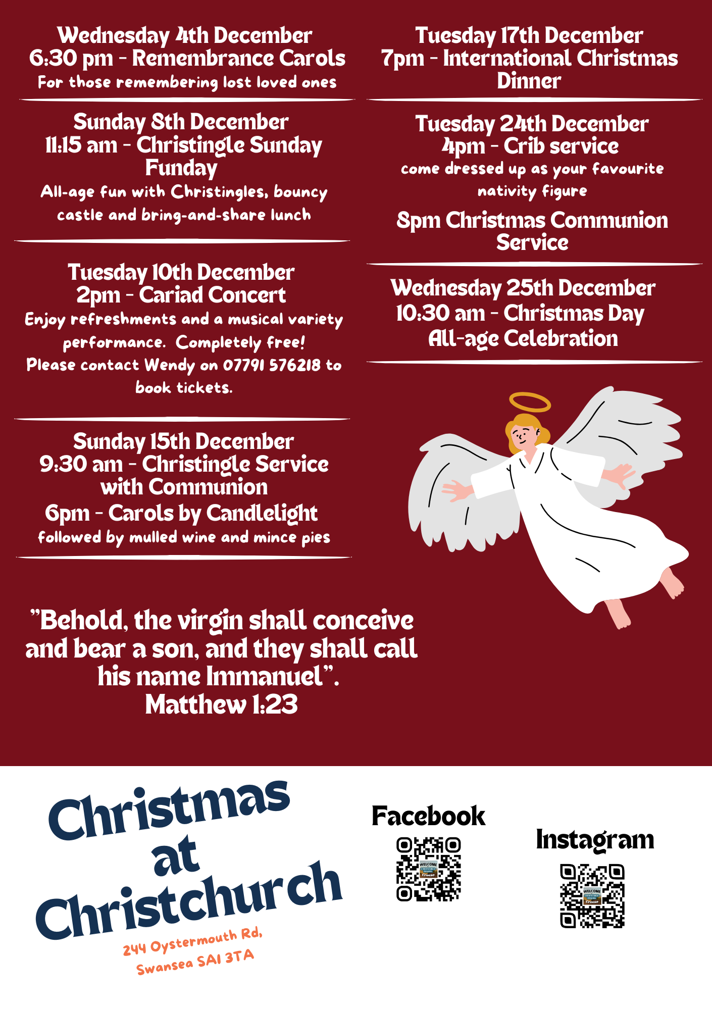 2024 Xmas programme